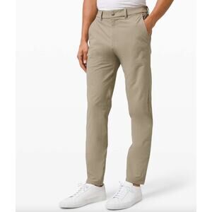 Lululemon Commission Pant Slim Novelty Canvas Tofino Sand Men's Size 33 Chinos